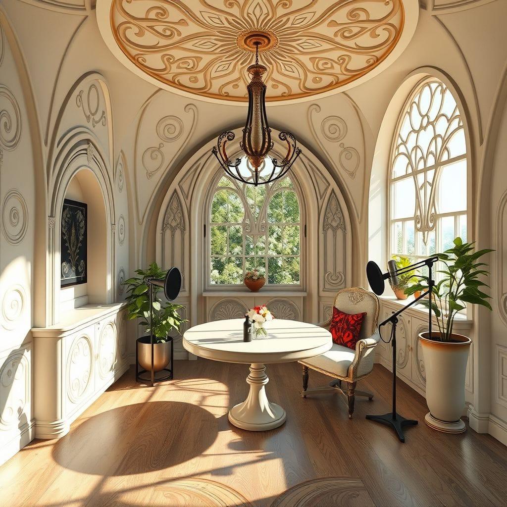 Art Nouveau Podcast Studio design example 4