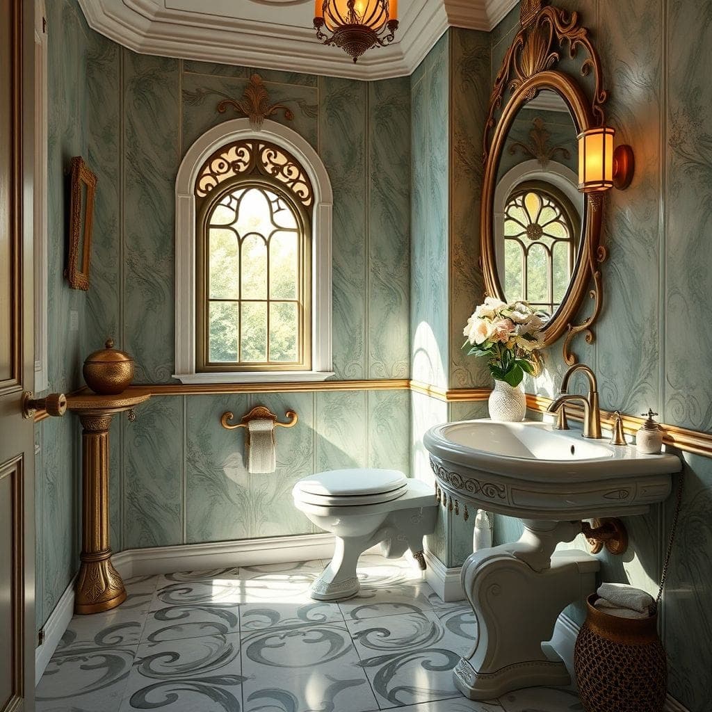 Art Nouveau Toilet design example 1