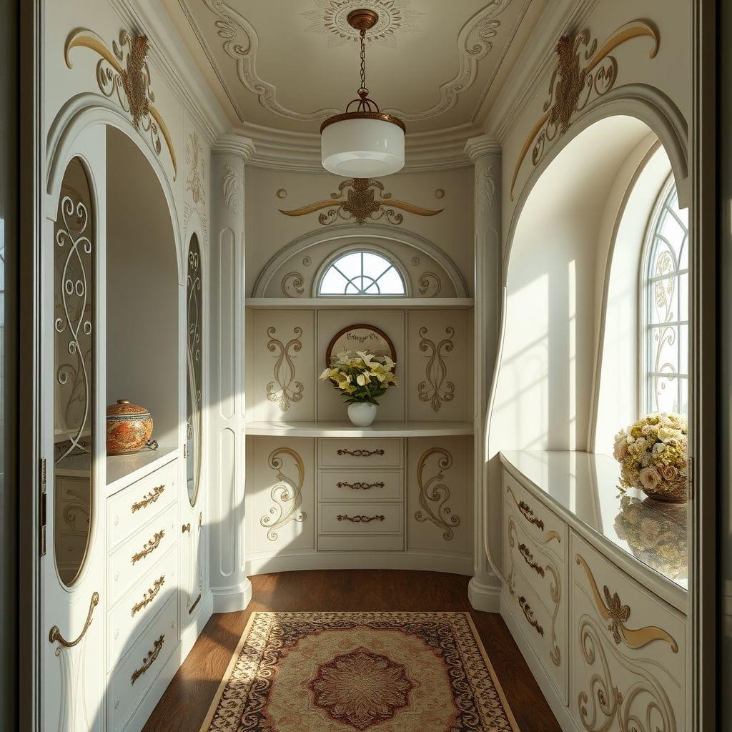Art Nouveau Walk-in Closet design example 2