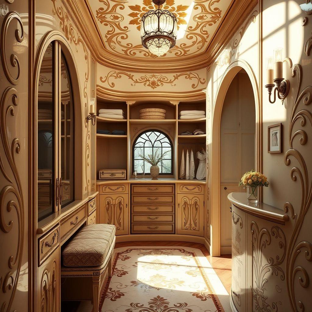 Art Nouveau Walk-in Closet design example 3
