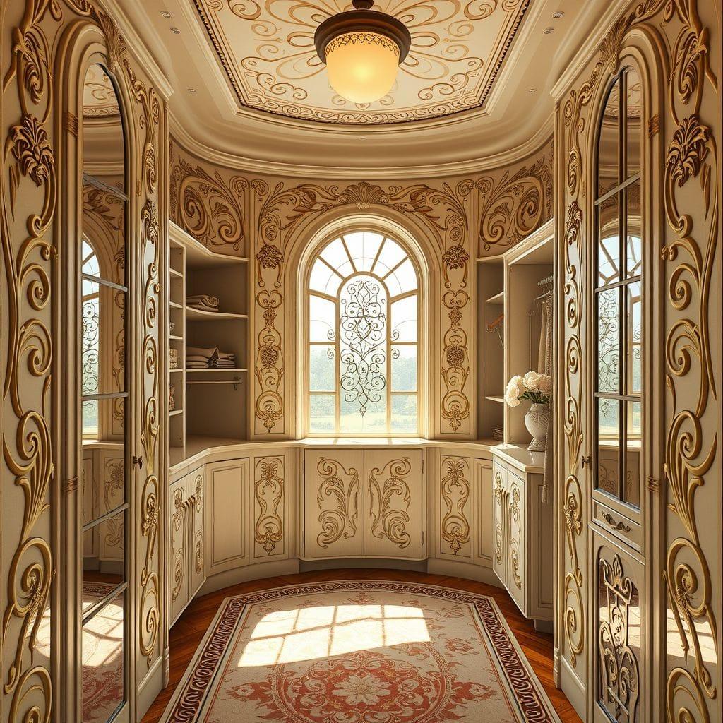 Art Nouveau Walk-in Closet design example 4