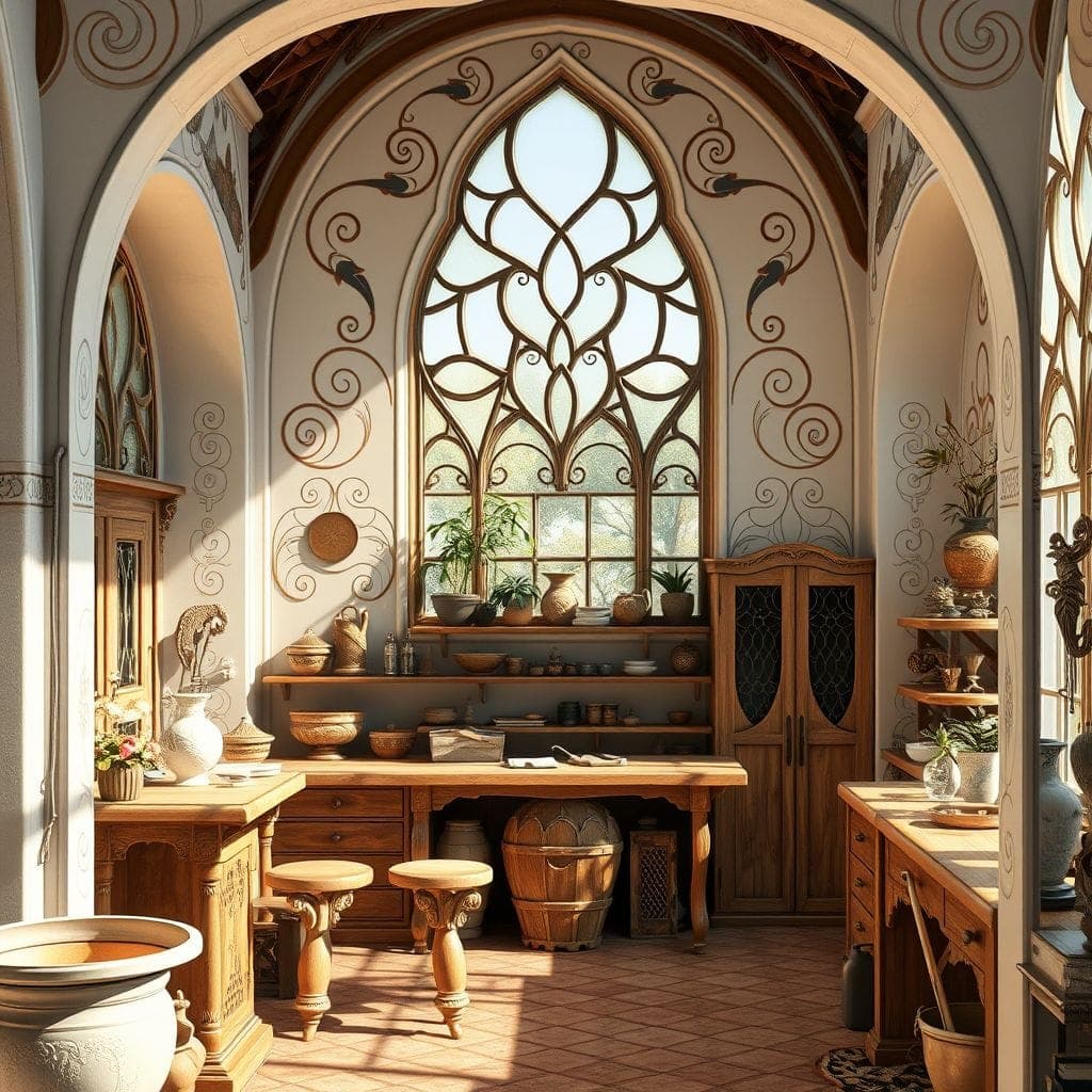 Art Nouveau Workshop design example 2