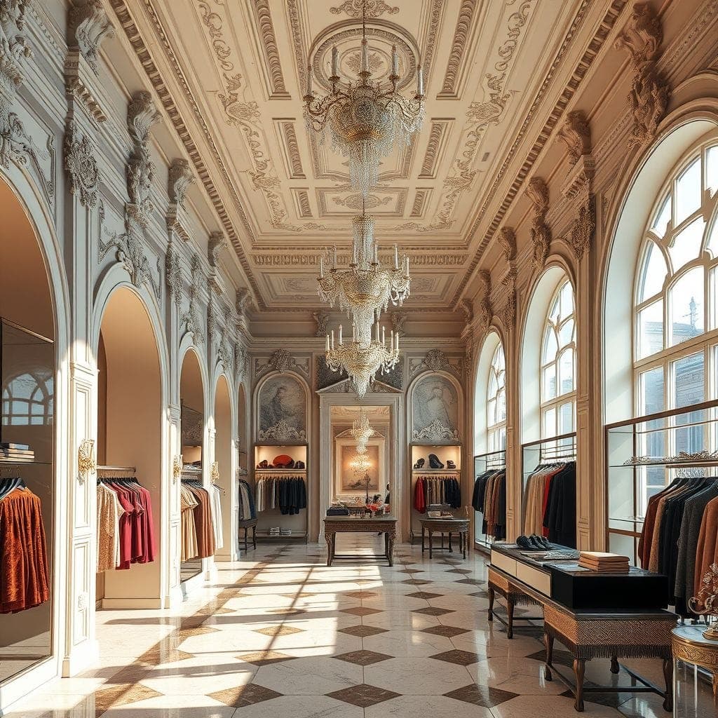 Baroque Clothing Store design example 1