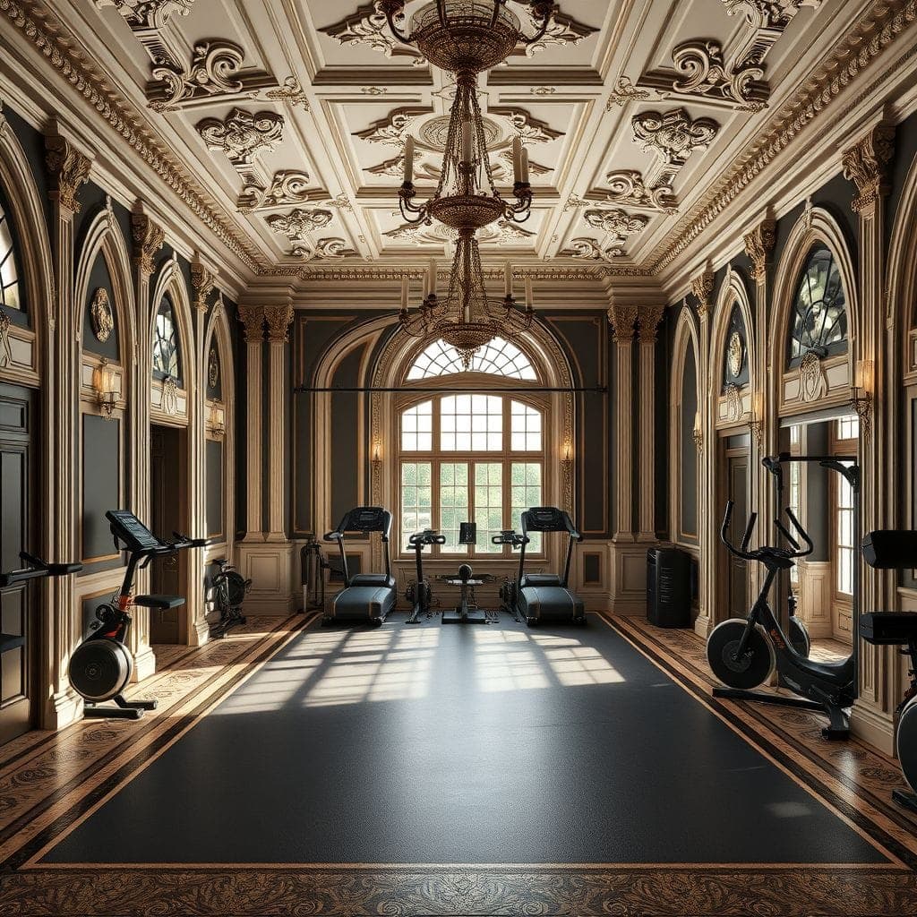 Baroque Garage Gym design example 1