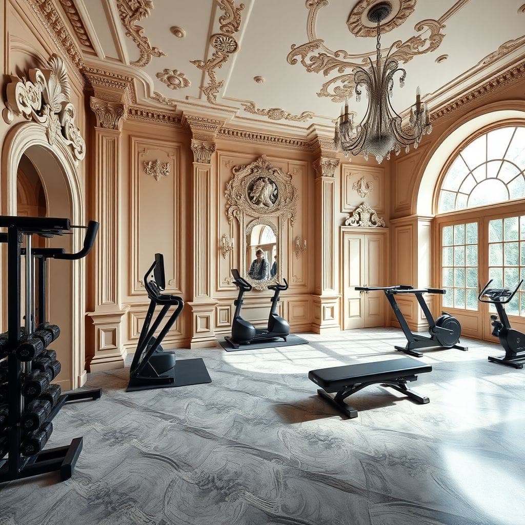 Baroque Home Gym design example 1