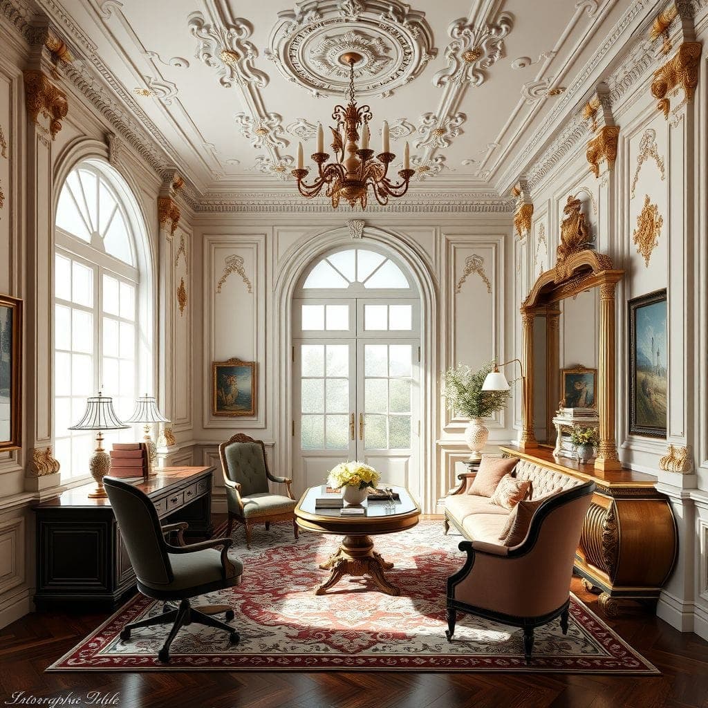Baroque Home Office design example 4