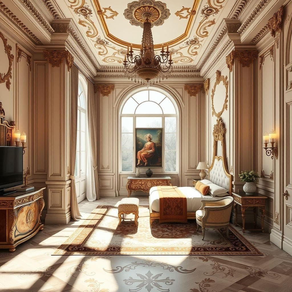 Baroque Hotel Room design example 3