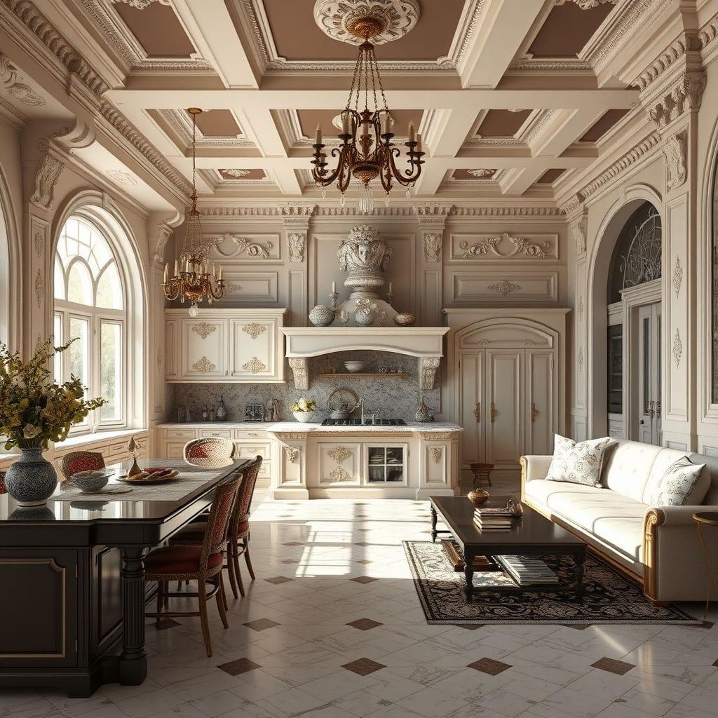 Baroque Kitchen Living Combo design example 3
