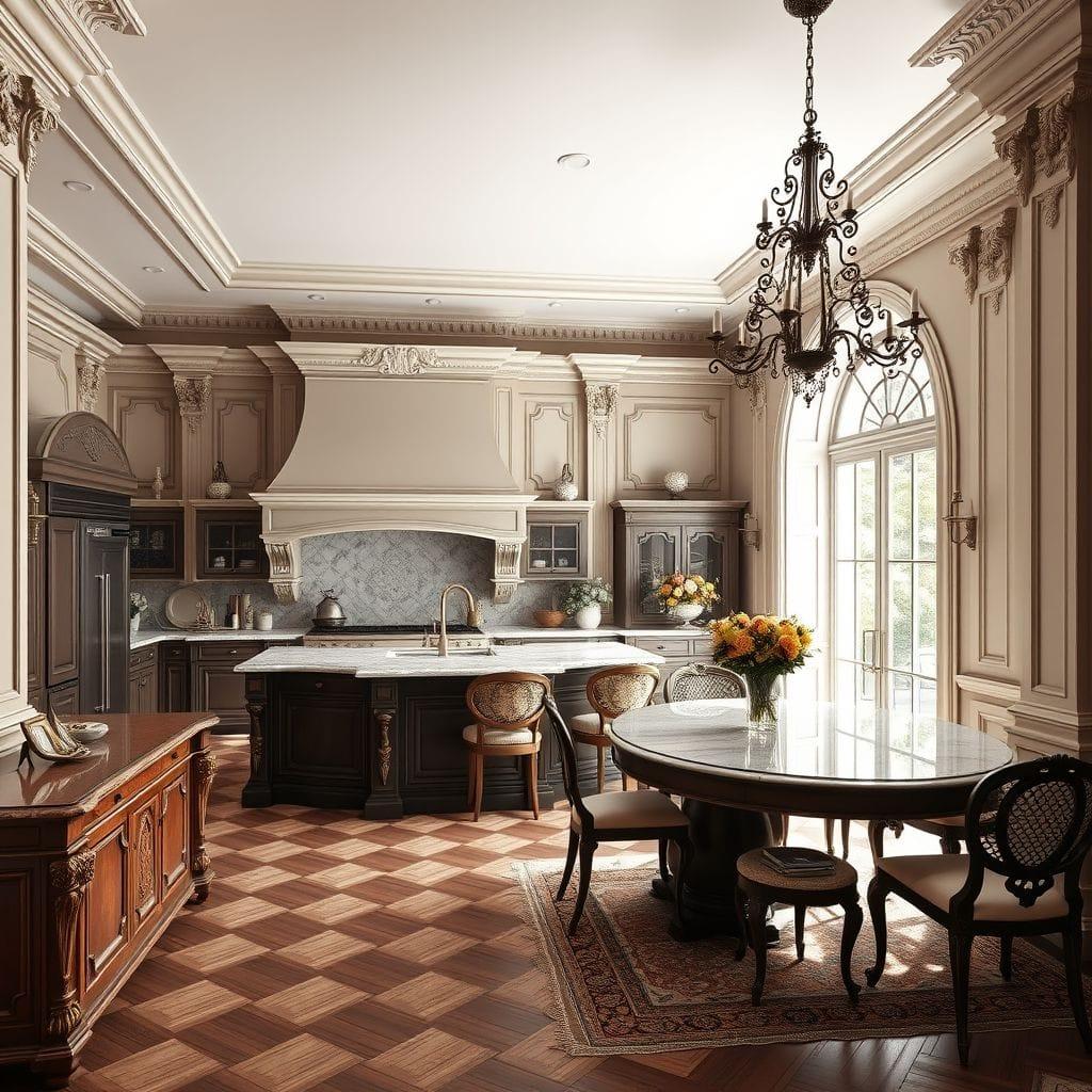 Baroque Kitchen Living Combo design example 4