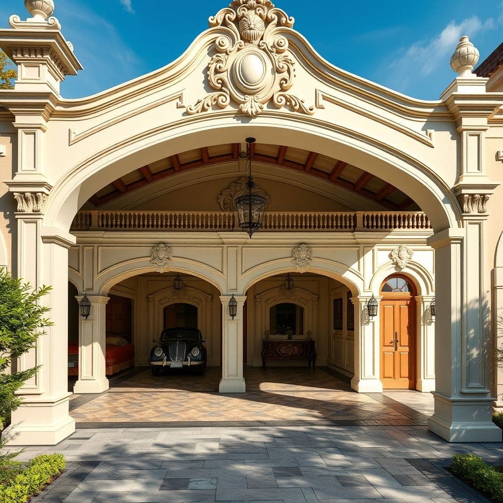 Baroque Outdoor Garage design example 1