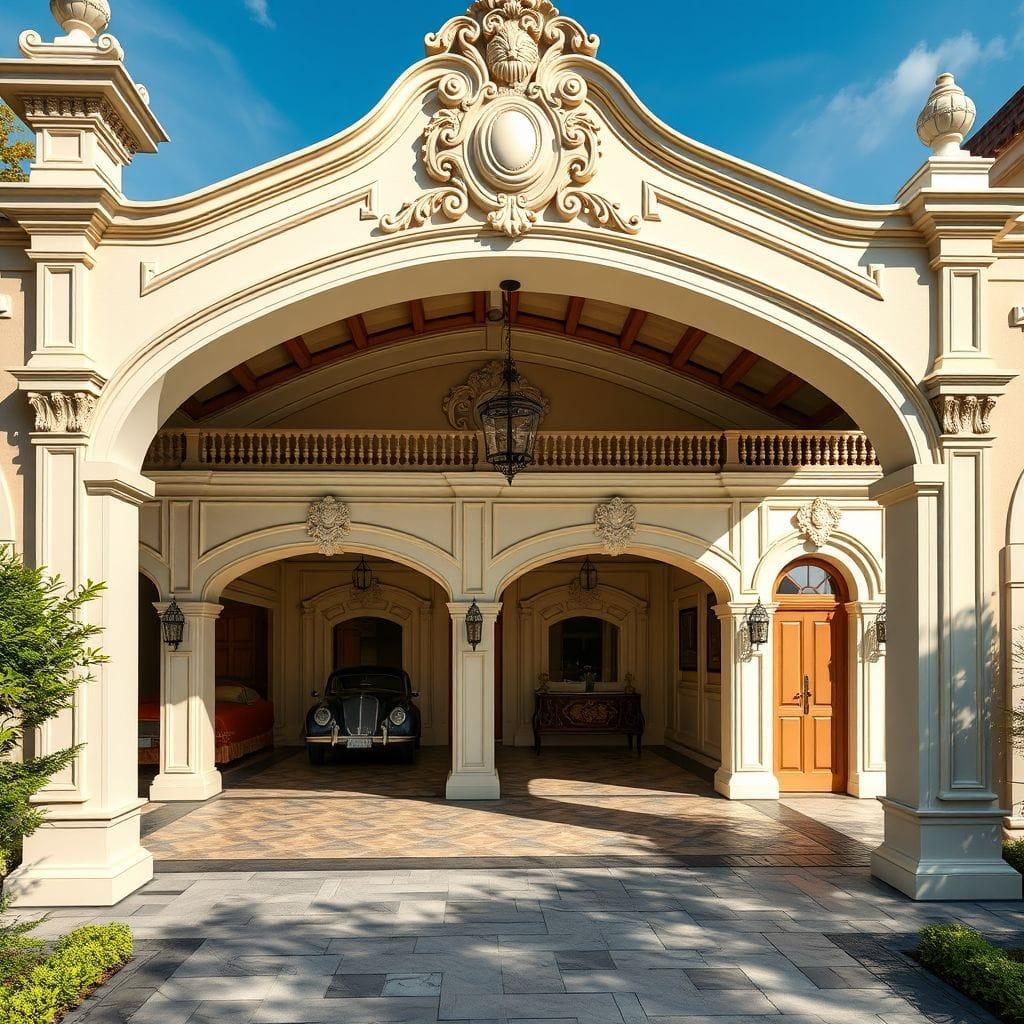 Baroque Outdoor Garage design example 1