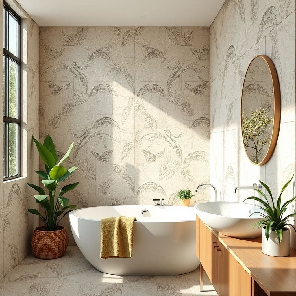 Biophilic Bathroom design example 1