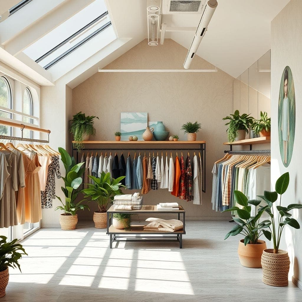 Biophilic Clothing Store design example 1