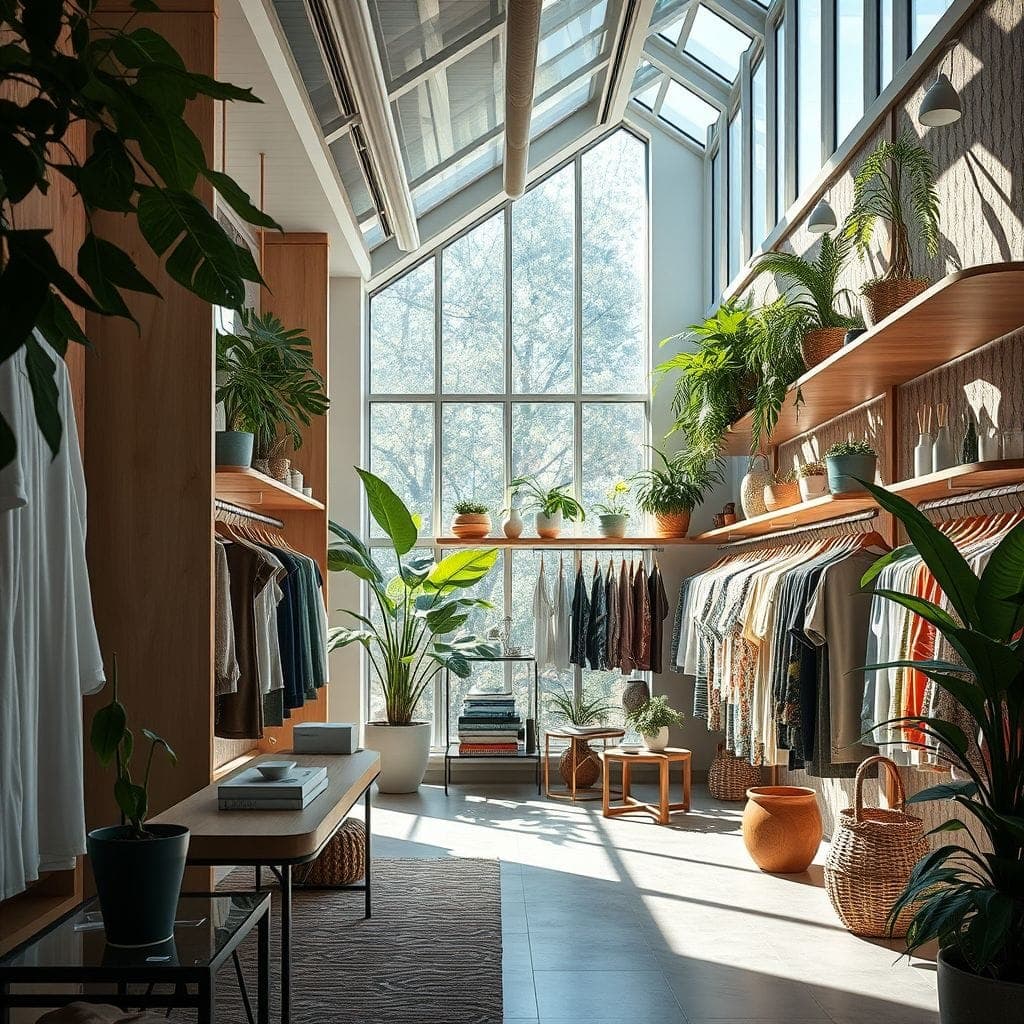 Biophilic Clothing Store design example 4
