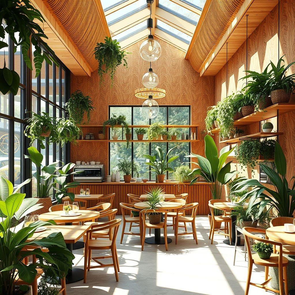 Biophilic Coffee Shop design example 1