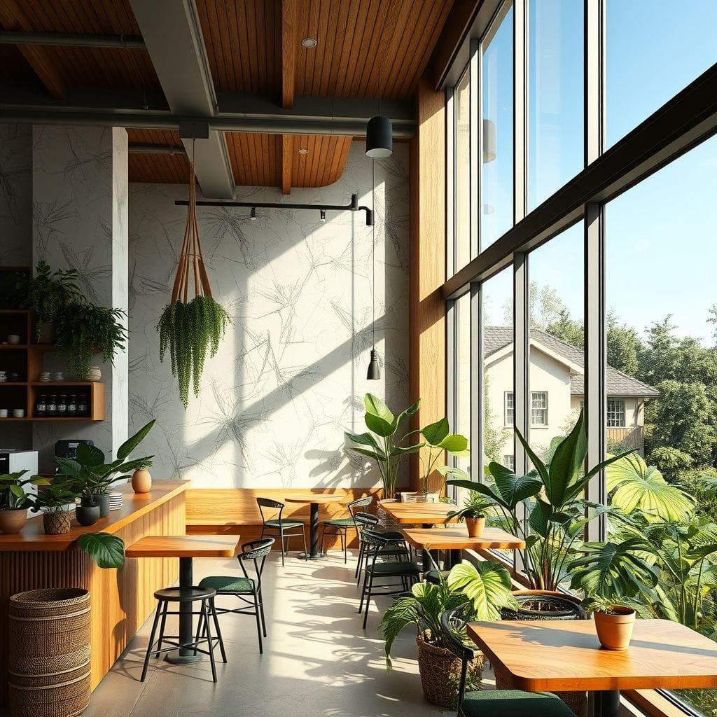 Biophilic Coffee Shop design example 4