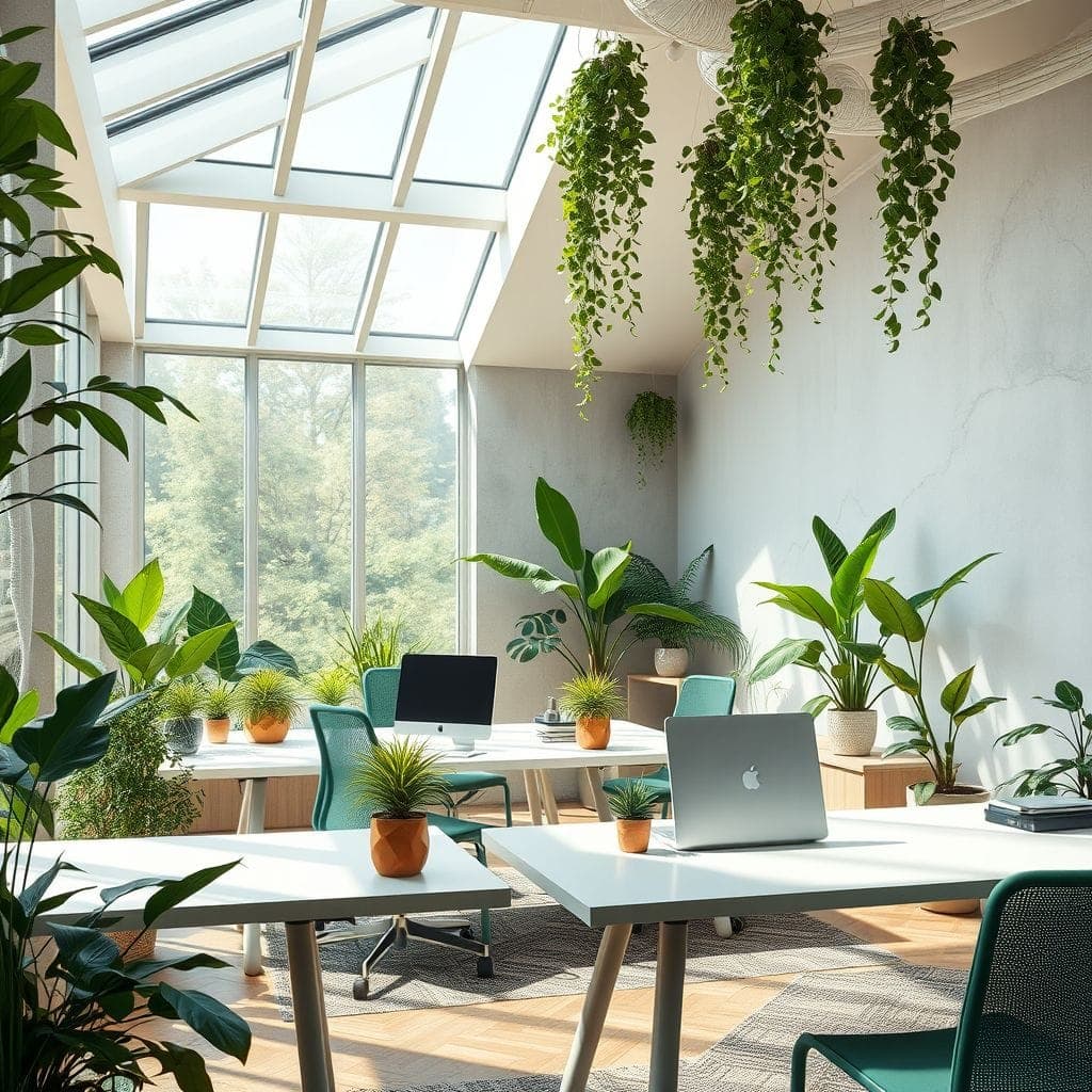 Biophilic Coworking Space design example 1