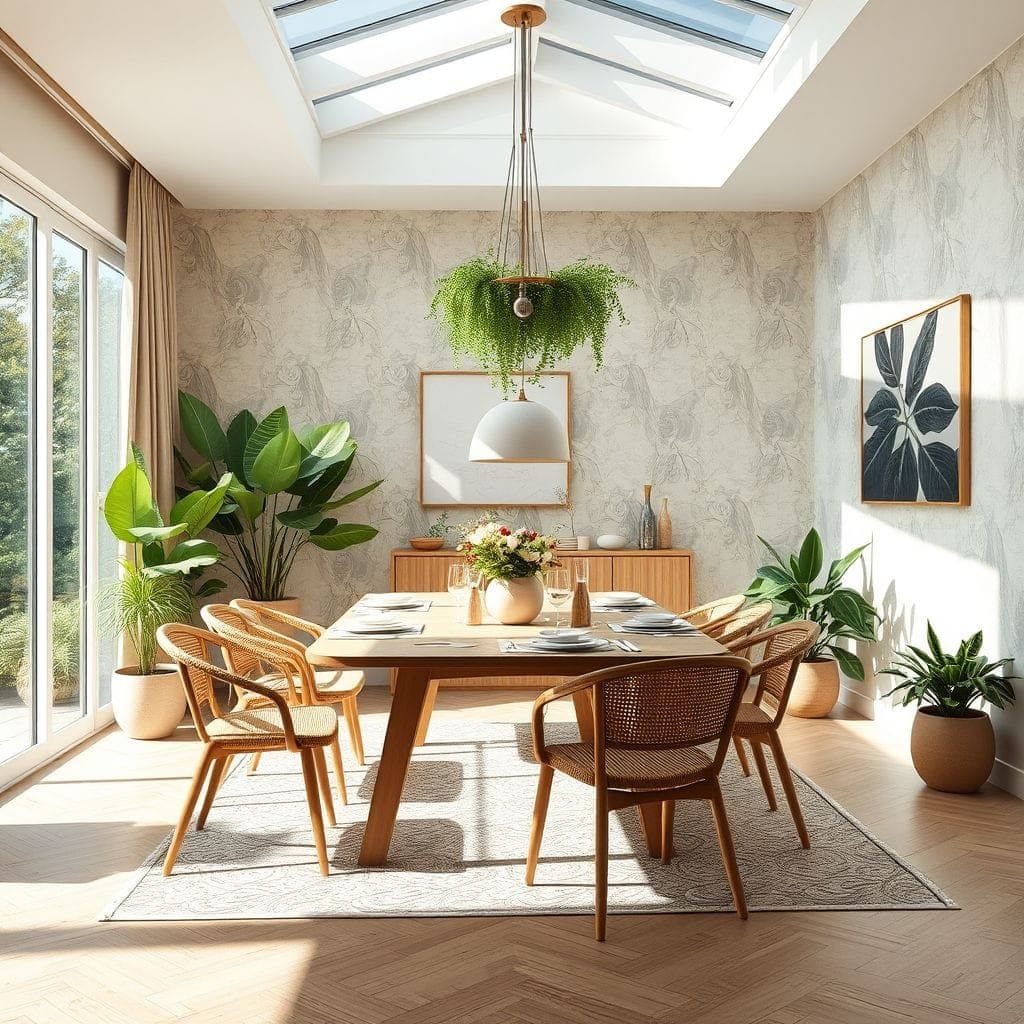 Biophilic Dining Room design example 1