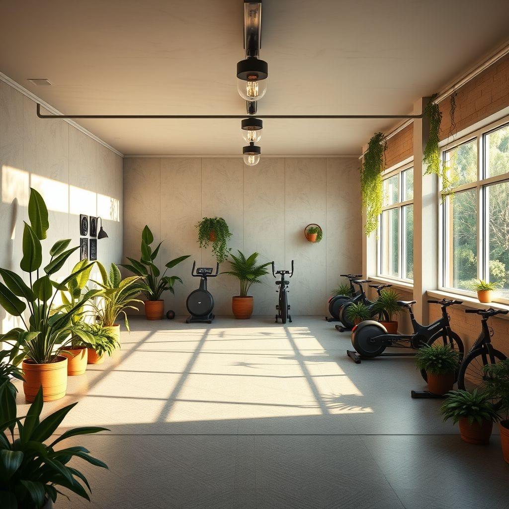 Biophilic Garage Gym design example 1