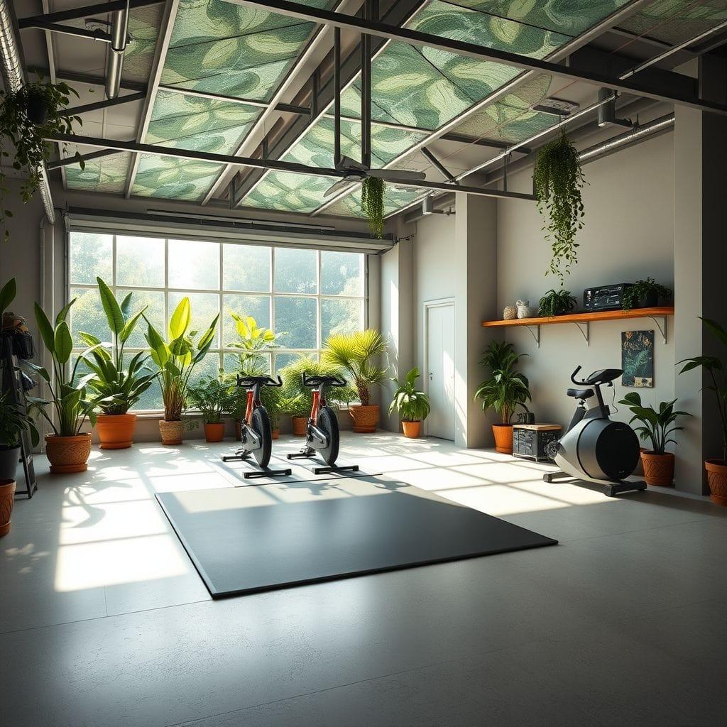 Biophilic Garage Gym design example 2