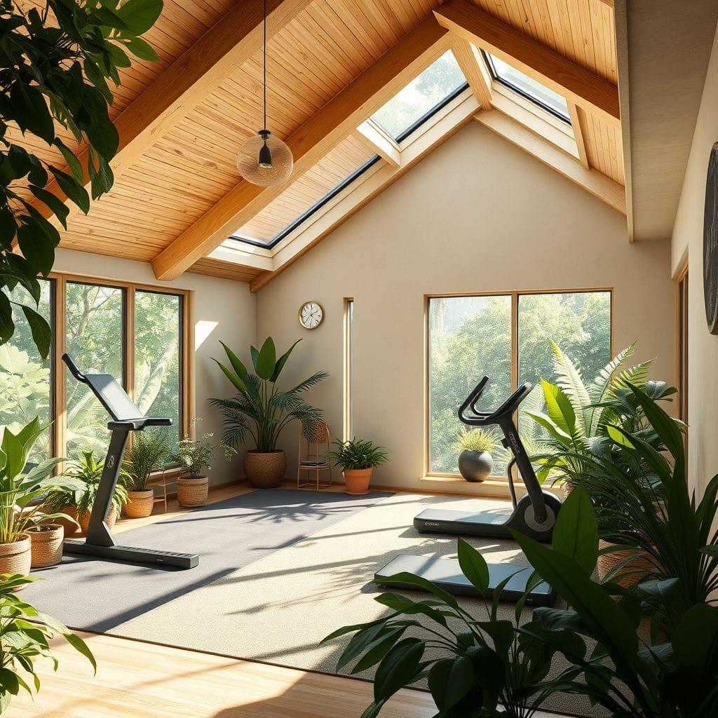 Biophilic Home Gym design example 1
