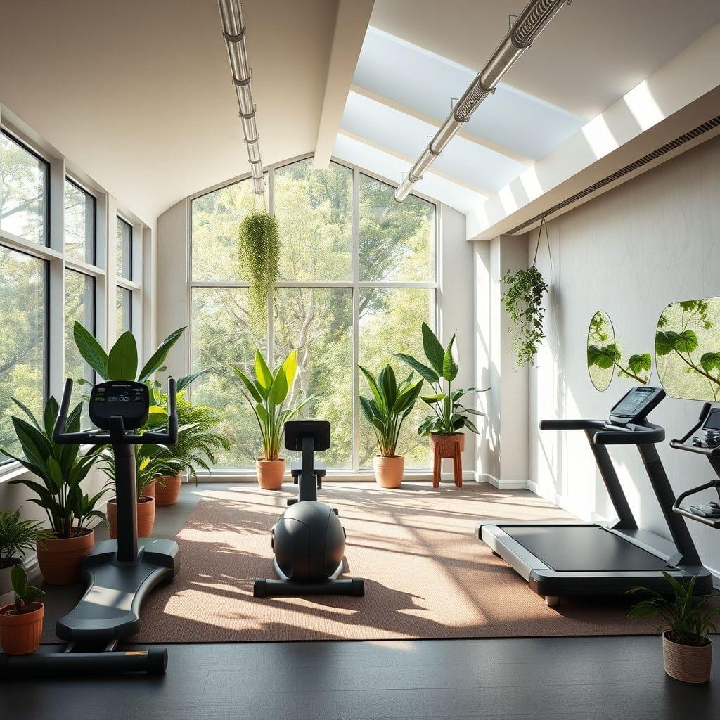 Biophilic Home Gym design example 2