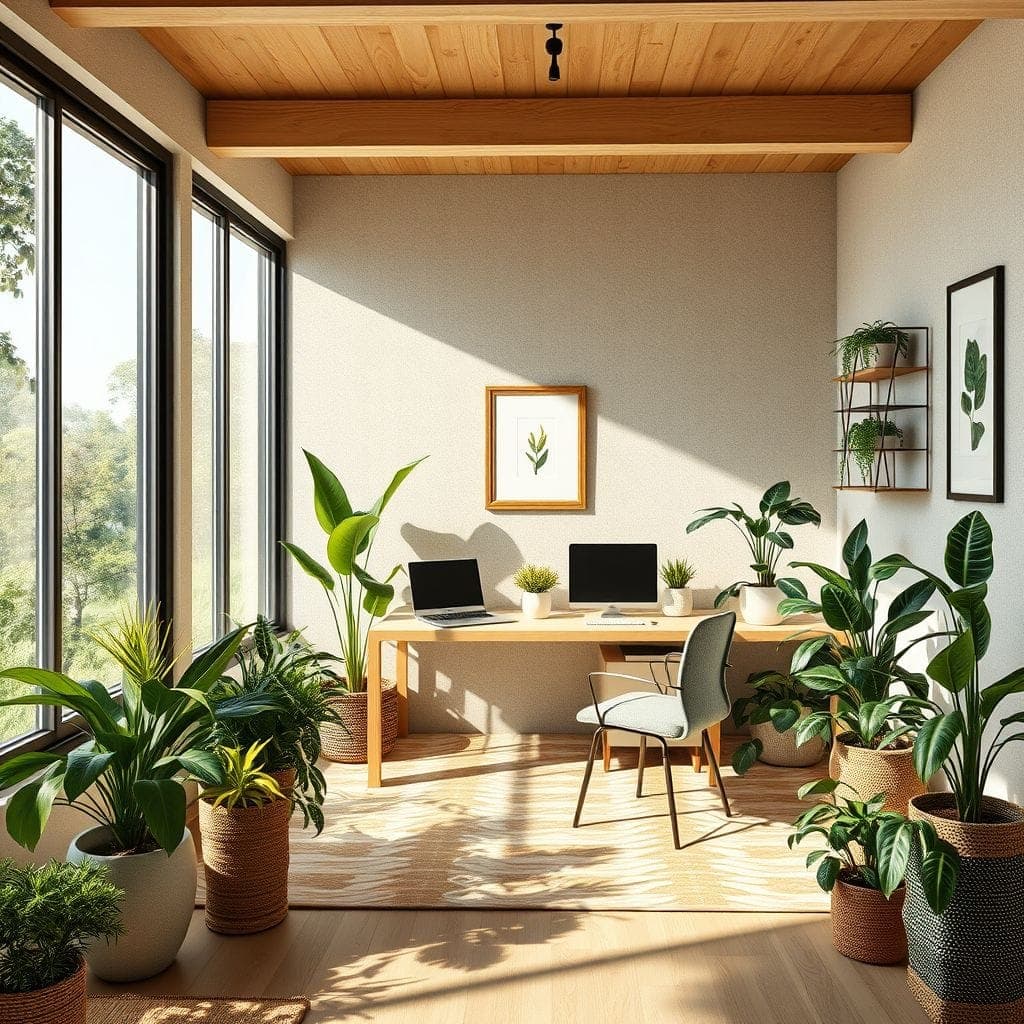 Biophilic Home Office design example 2