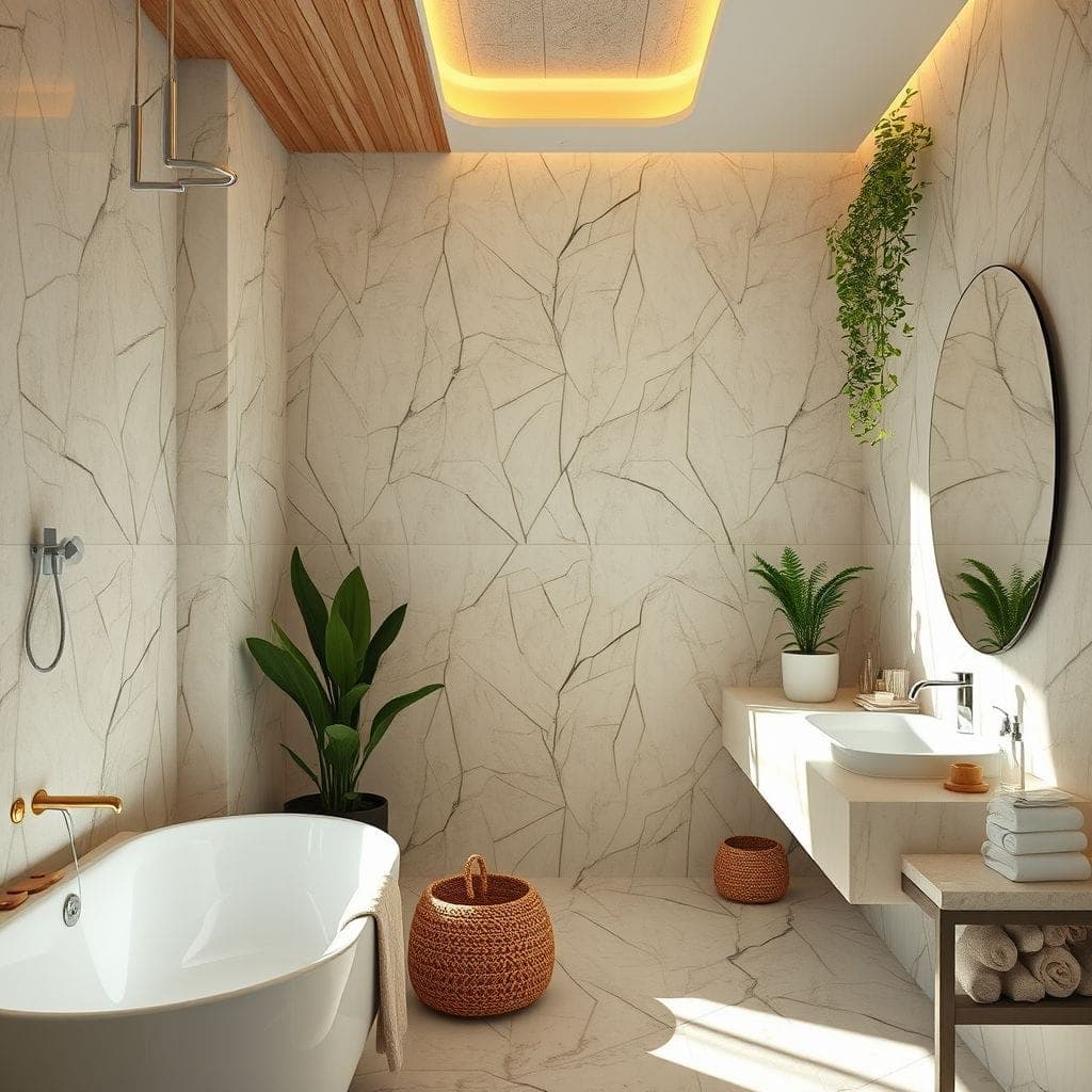 Biophilic Hotel Bathroom design example 3