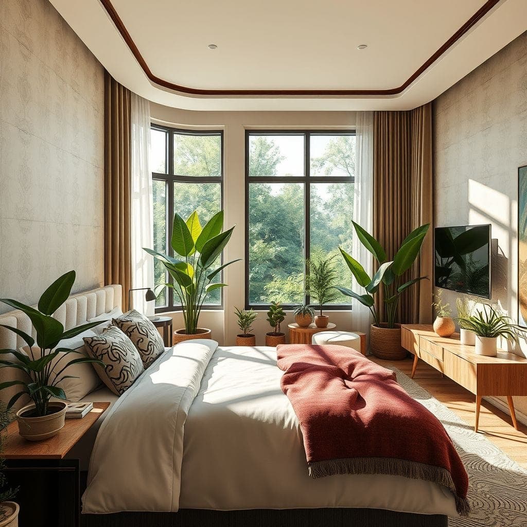 Biophilic Hotel Room design example 1