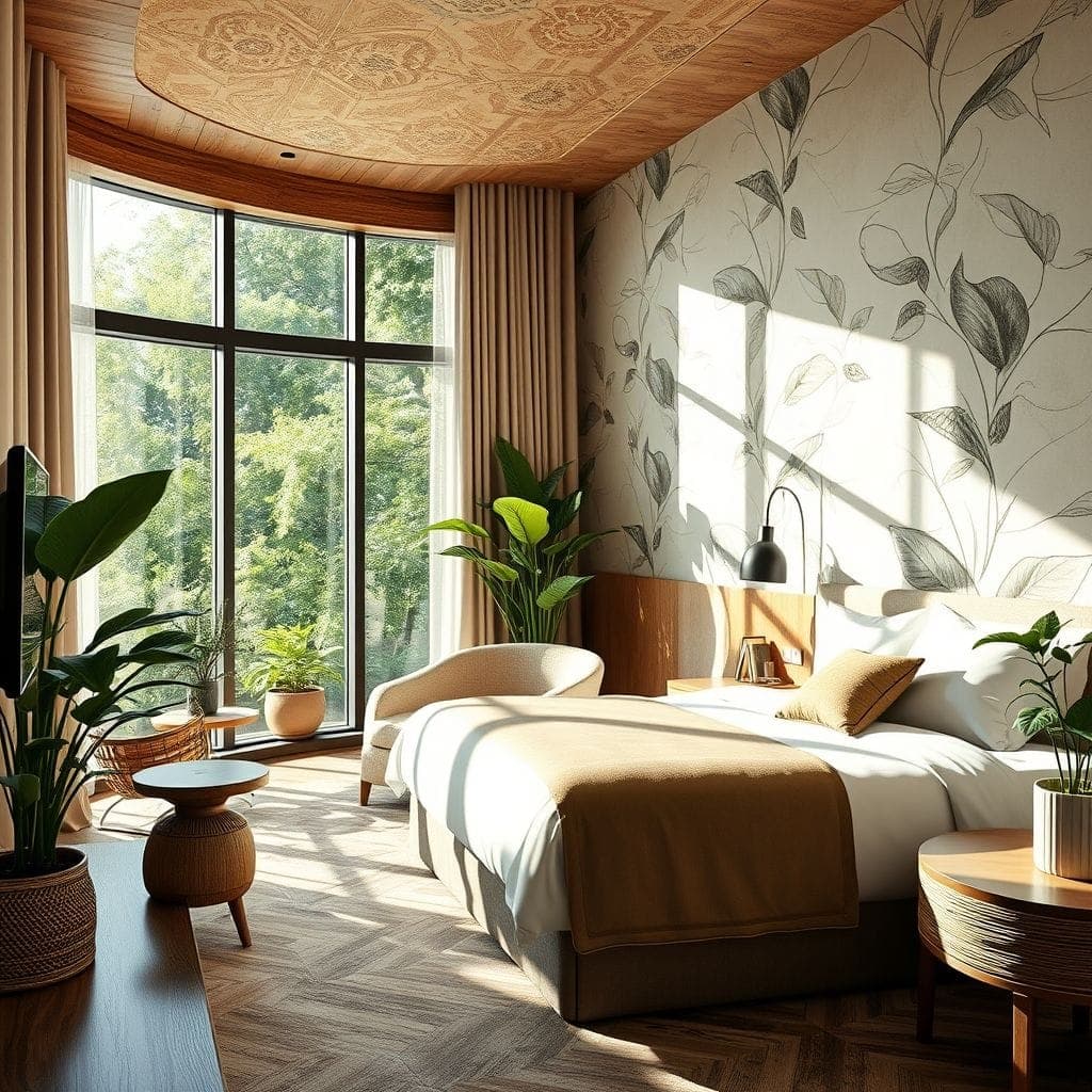 Biophilic Hotel Room design example 3