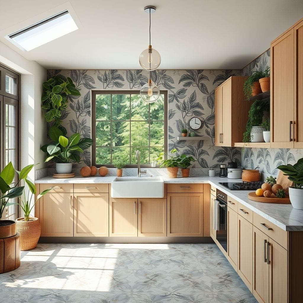 Biophilic Kitchen design example 1