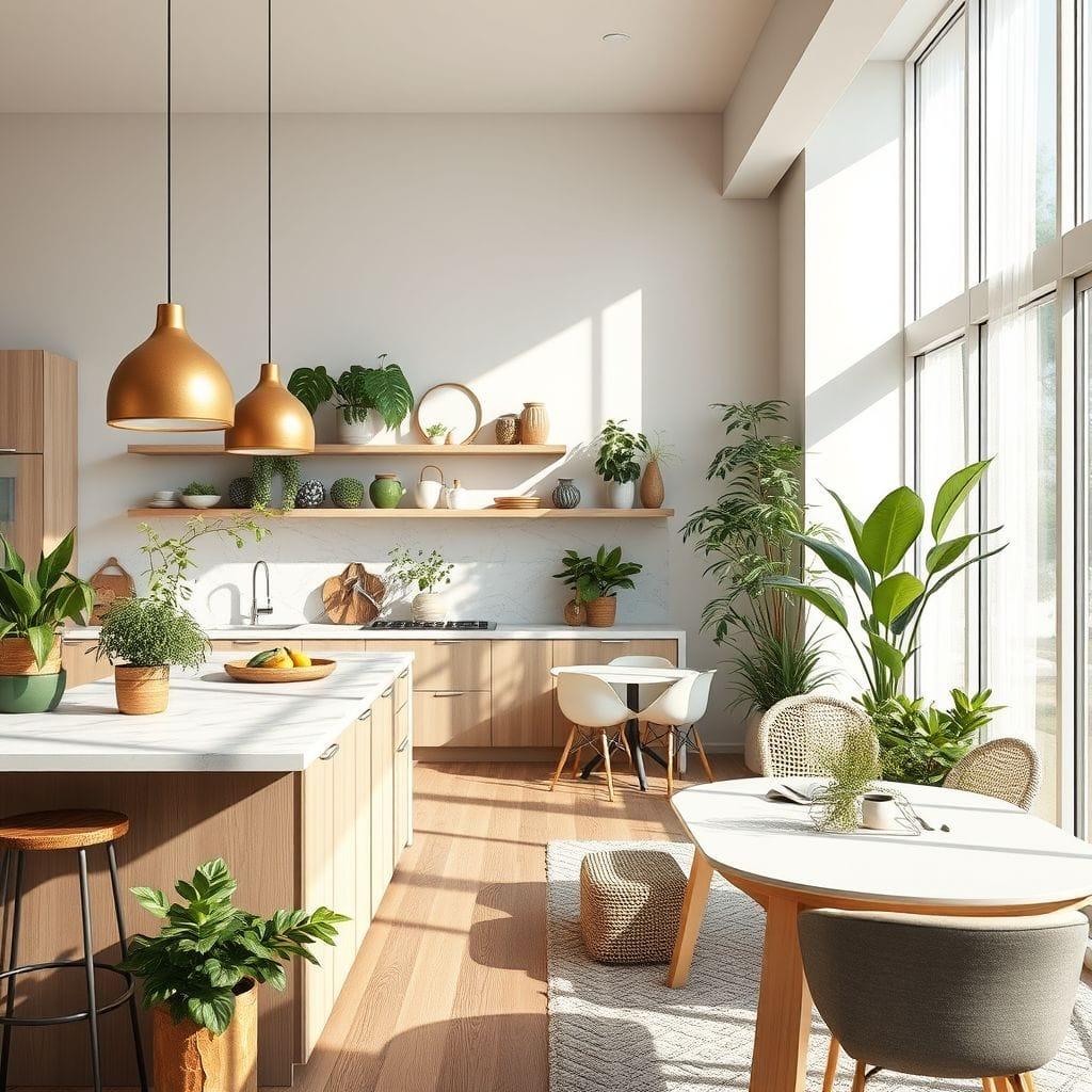 Biophilic Kitchen Living Combo design example 1