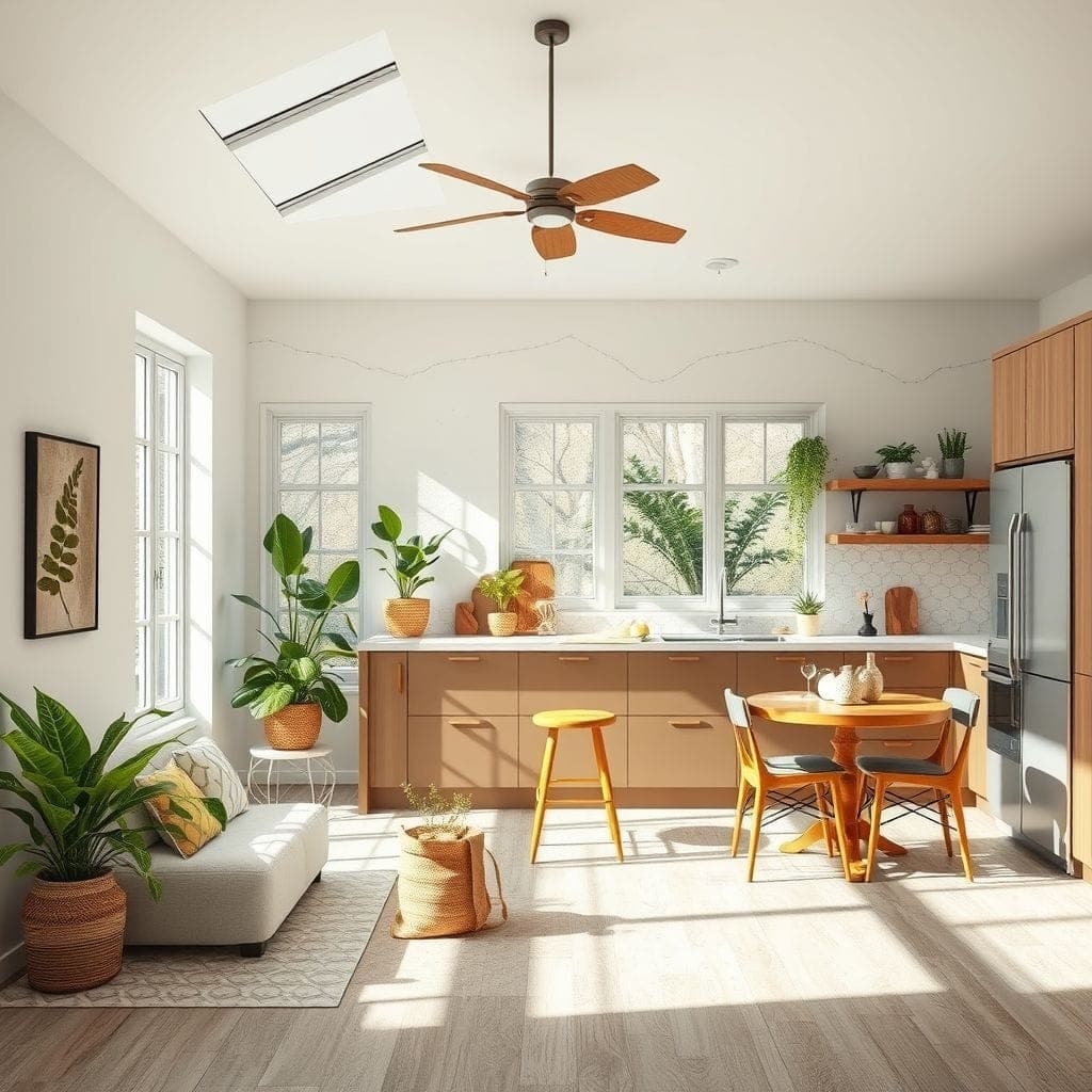 Biophilic Kitchen Living Combo design example 2