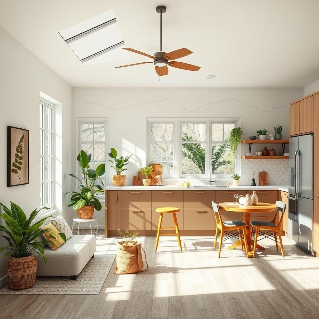 Biophilic Kitchen Living Combo design example 2