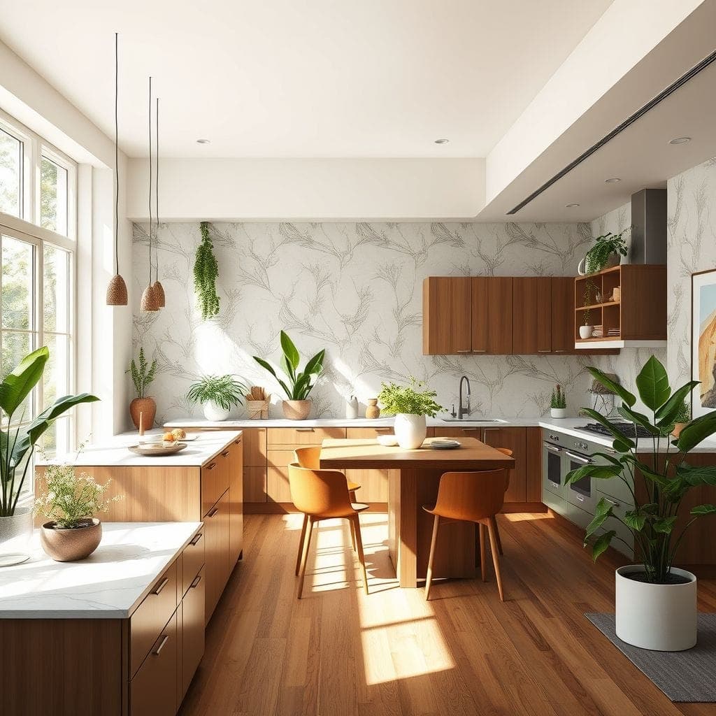 Biophilic Kitchen Living Combo design example 3