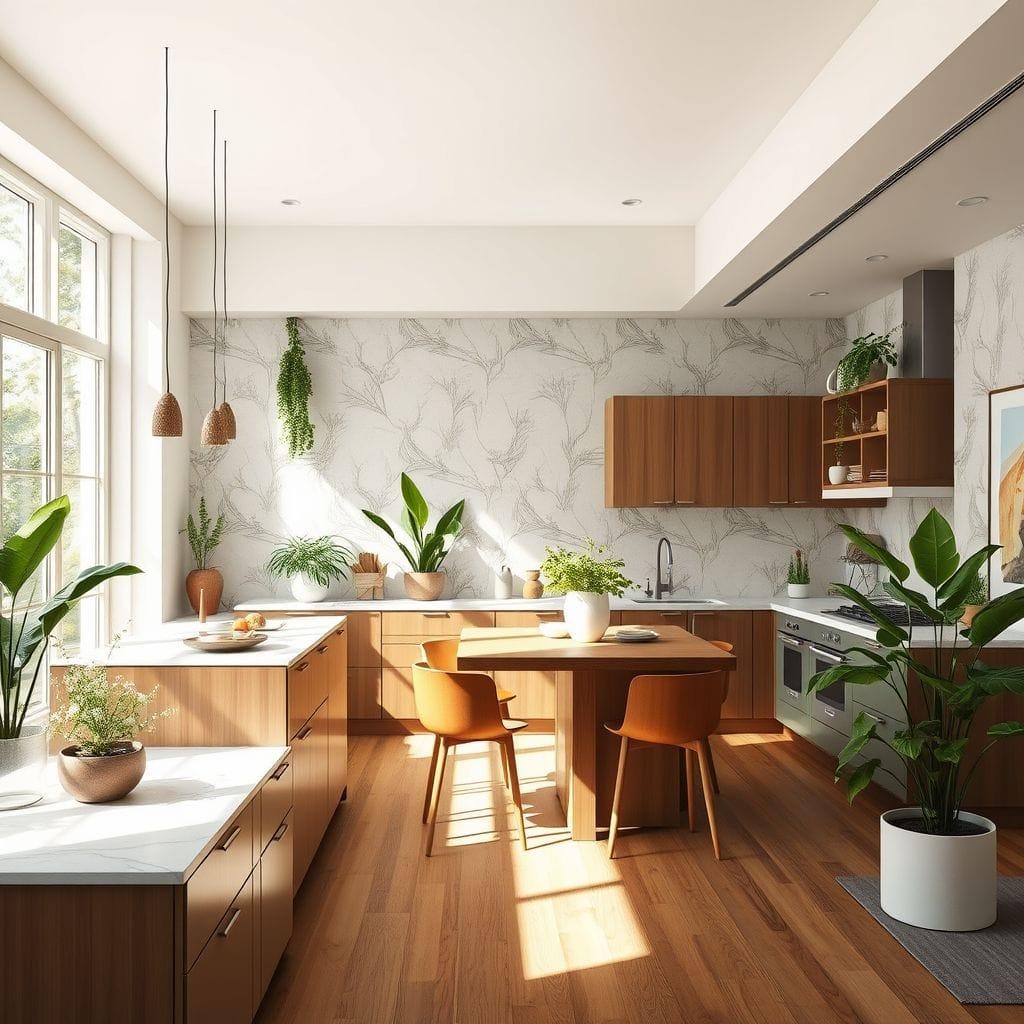 Biophilic Kitchen Living Combo design example 3