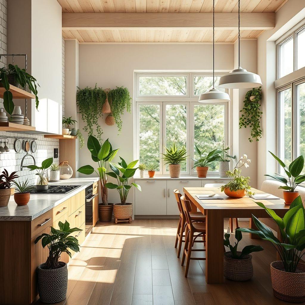 Biophilic Kitchen Living Combo design example 4