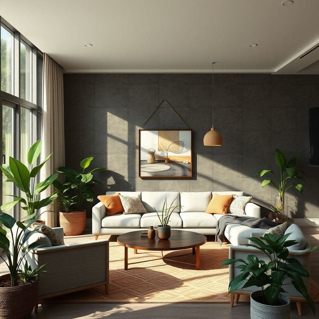 Biophilic Living Room design example 2