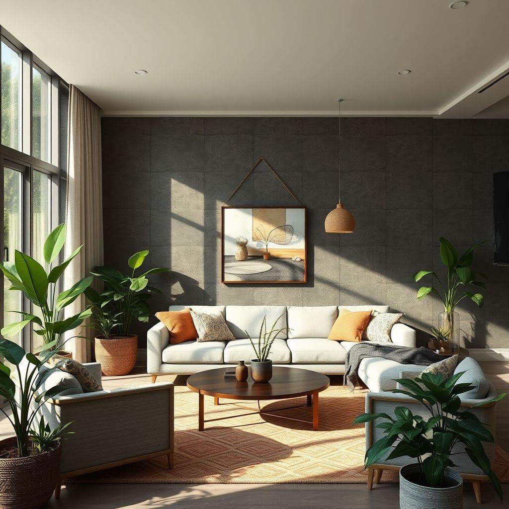 Biophilic Living Room design example 2