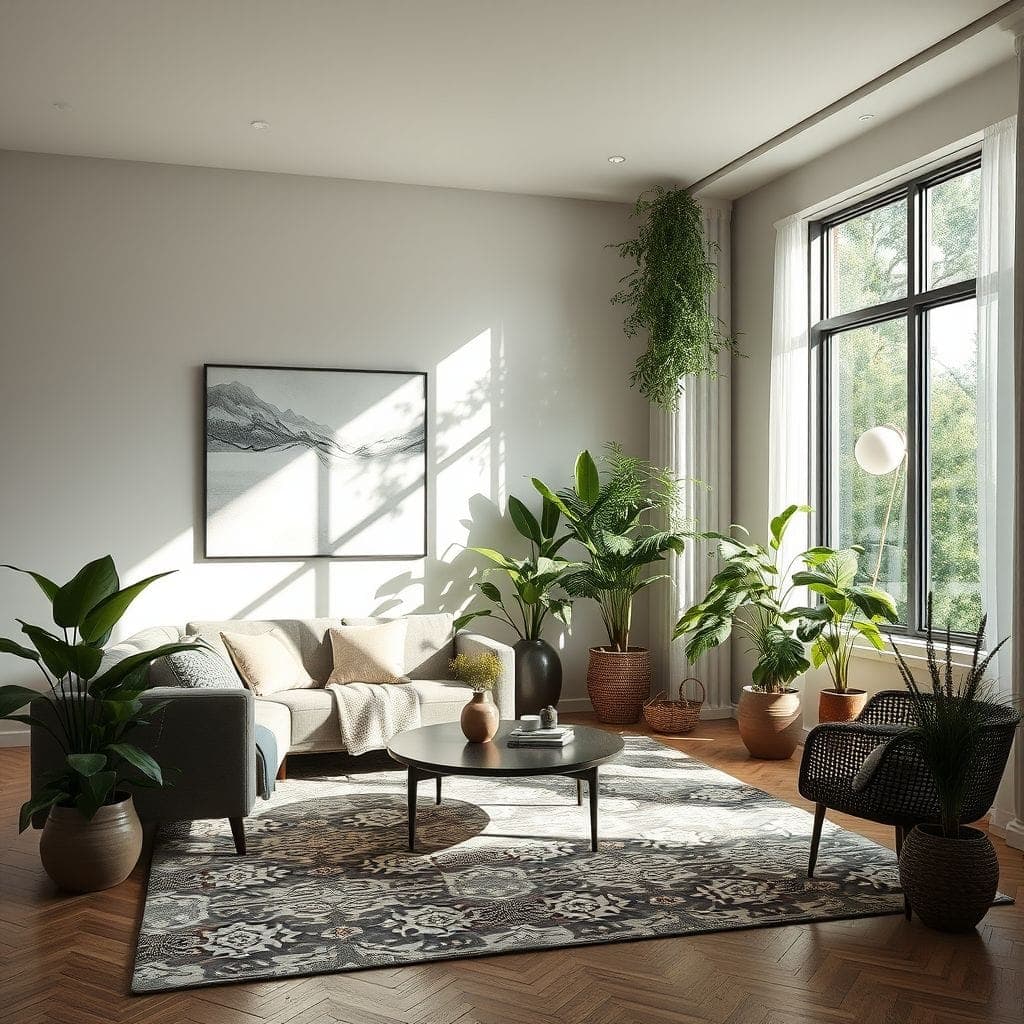 Biophilic Living Room design example 3