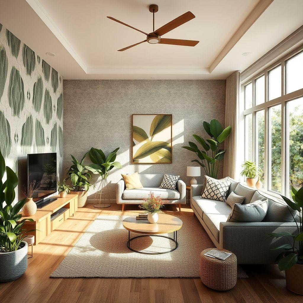 Biophilic Living Room design example 4