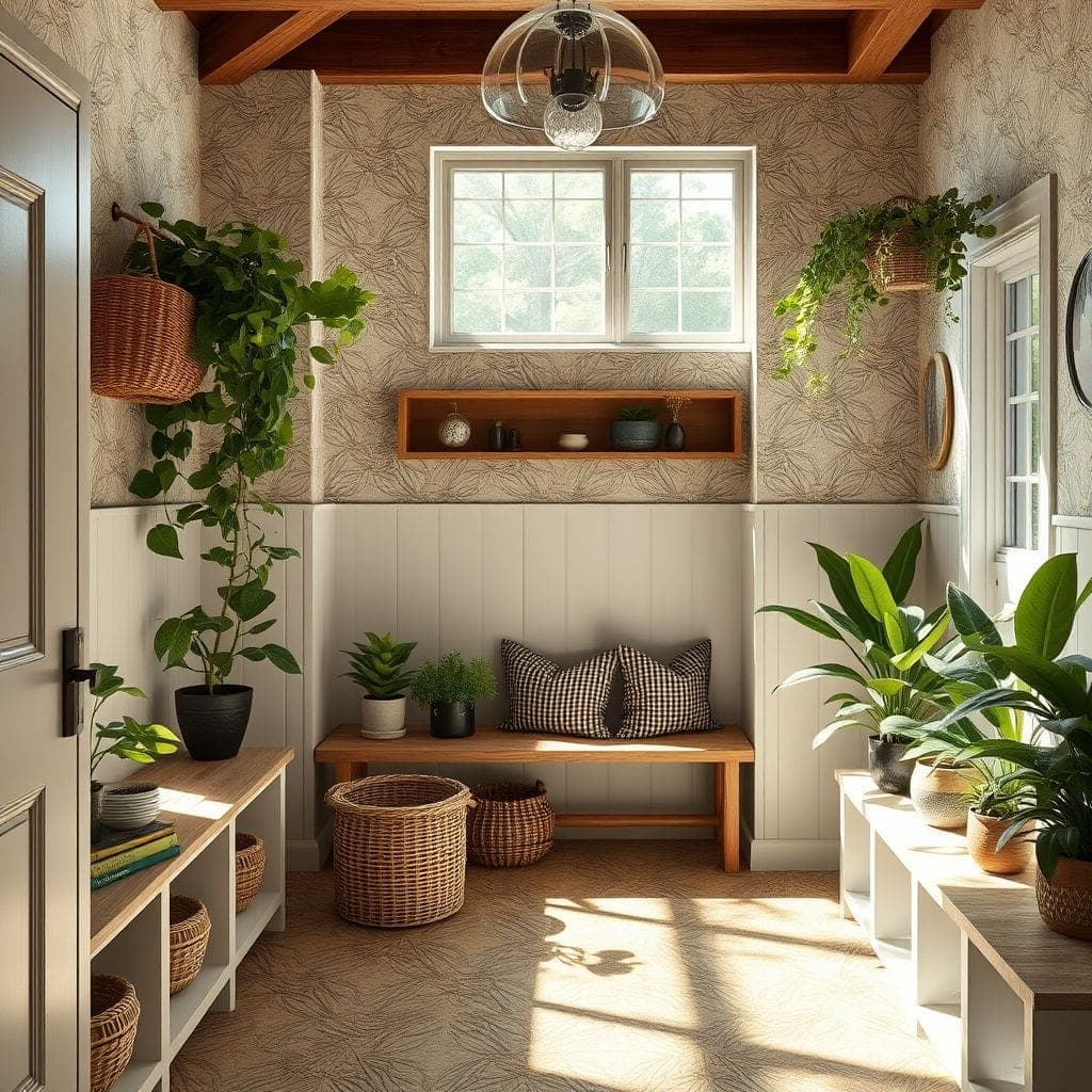 Biophilic Mudroom design example 1