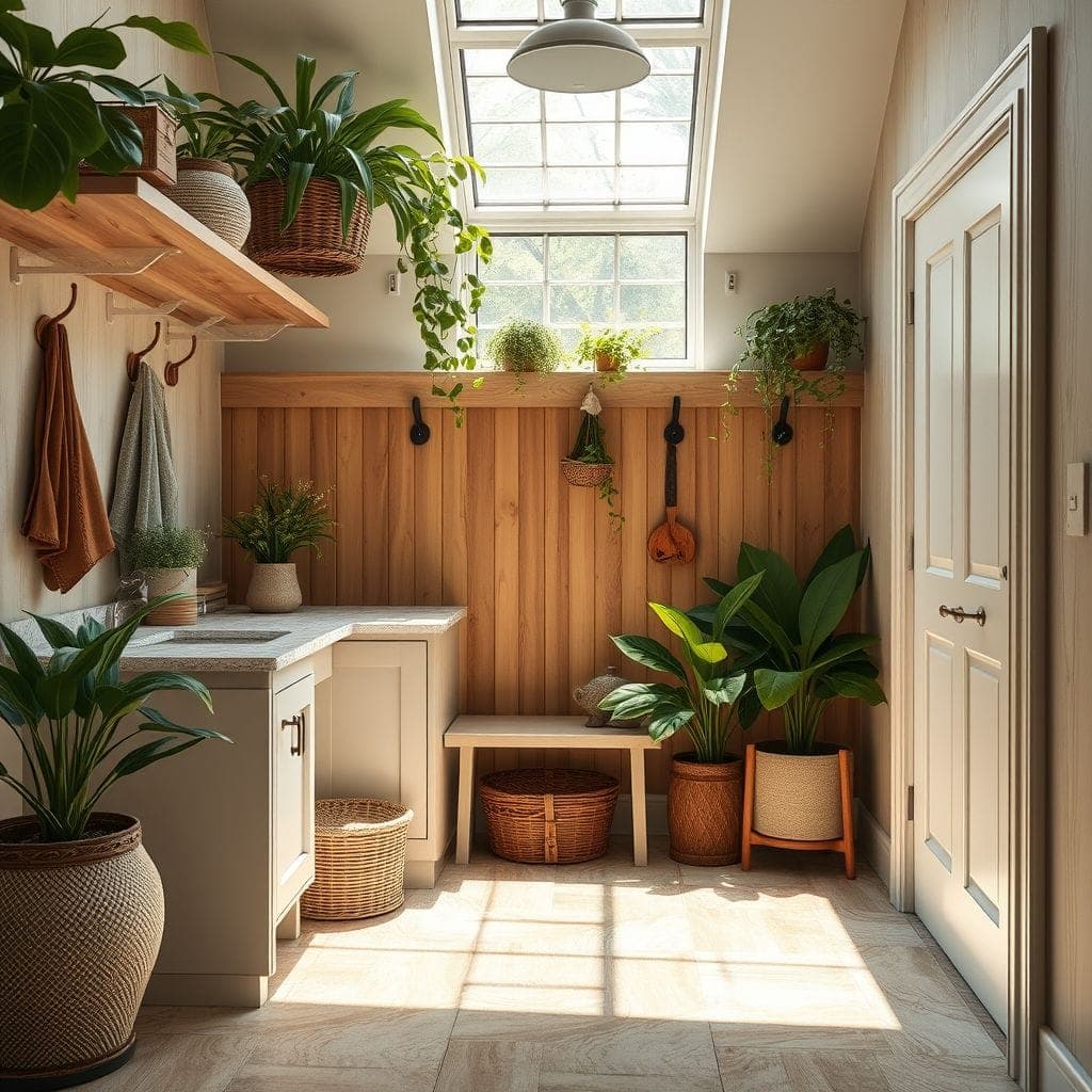 Biophilic Mudroom design example 2