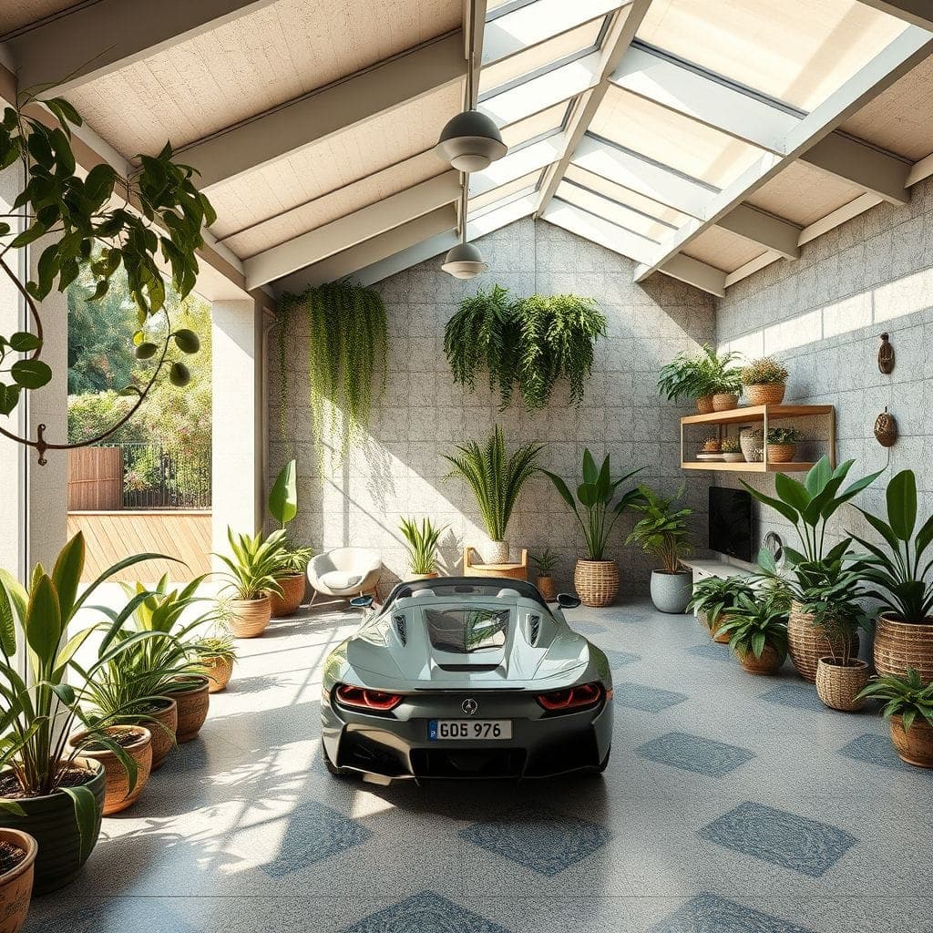 Biophilic Outdoor Garage design example 3