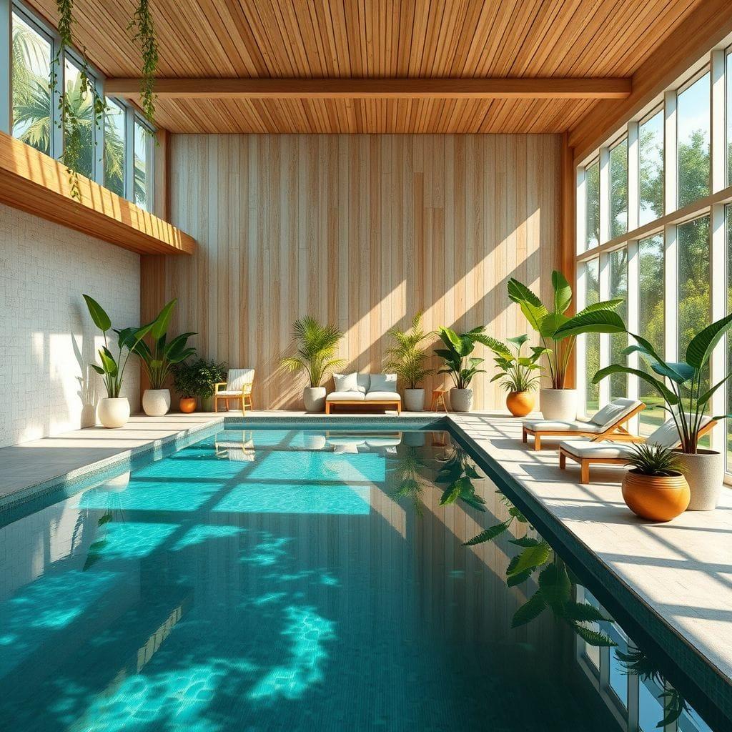 Biophilic Outdoor Pool Area design example 3