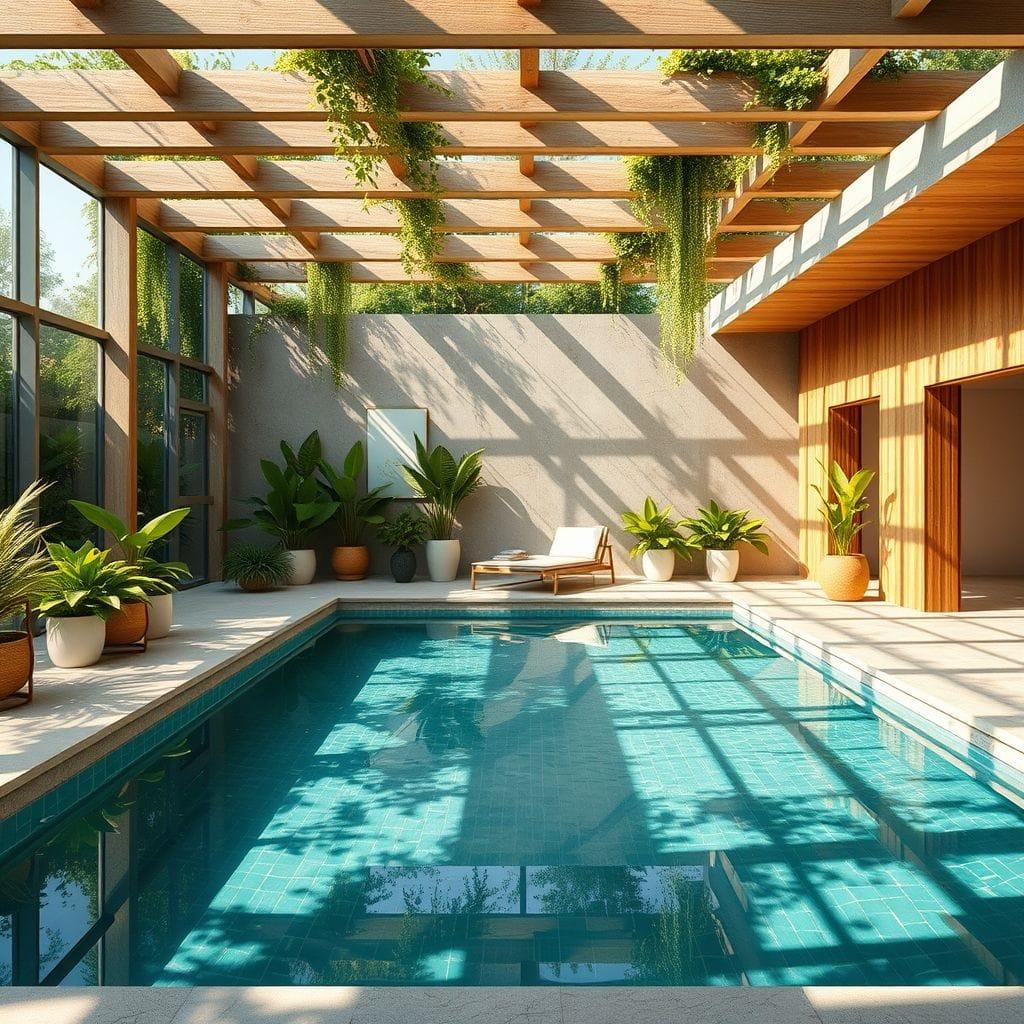Biophilic Outdoor Pool Area design example 4