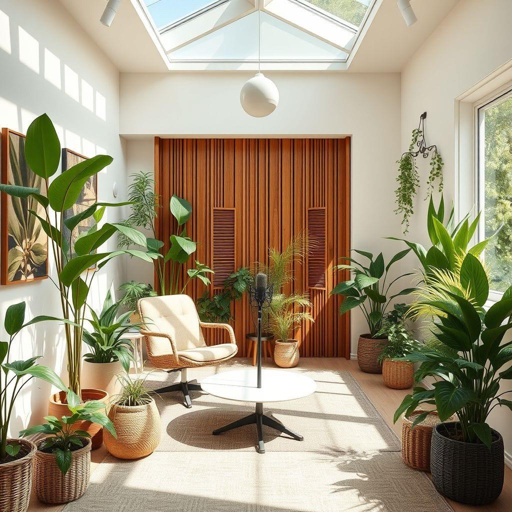 Biophilic Podcast Studio design example 3