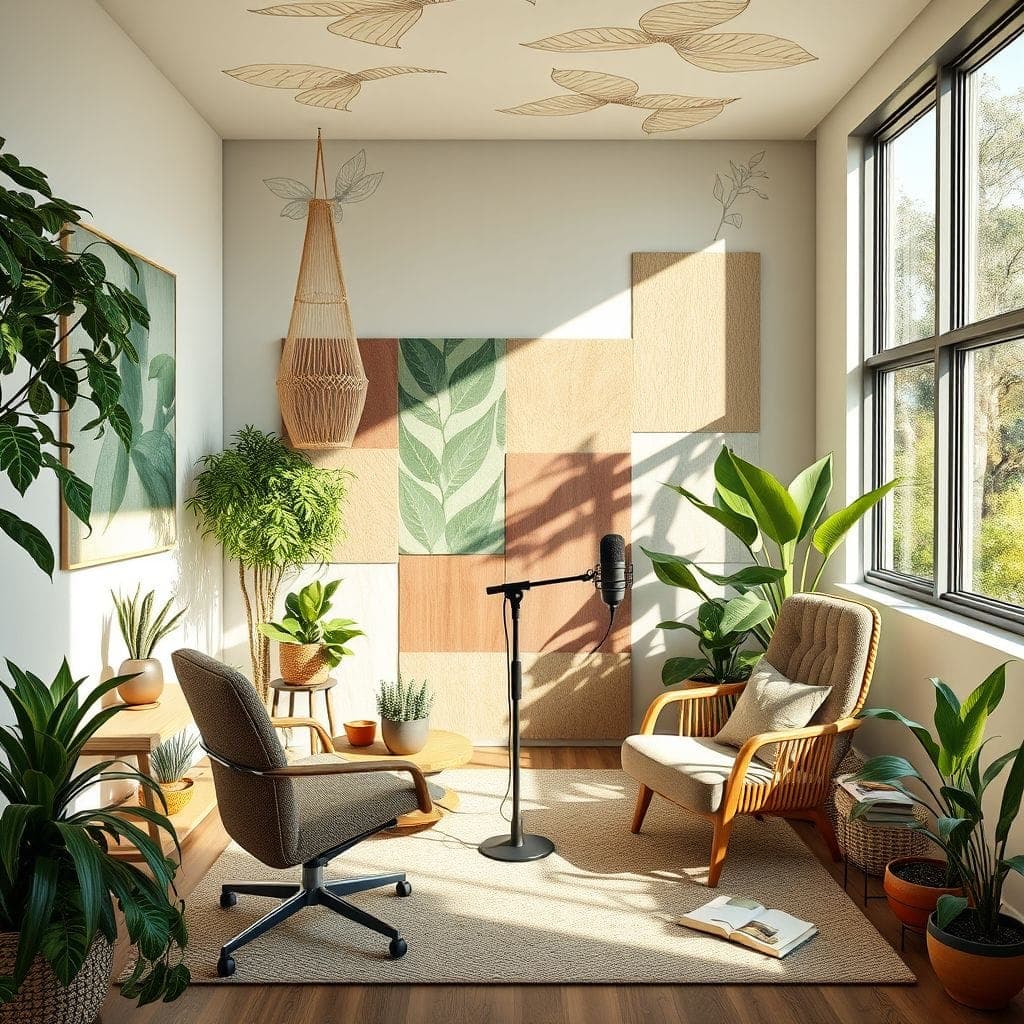 Biophilic Podcast Studio design example 4