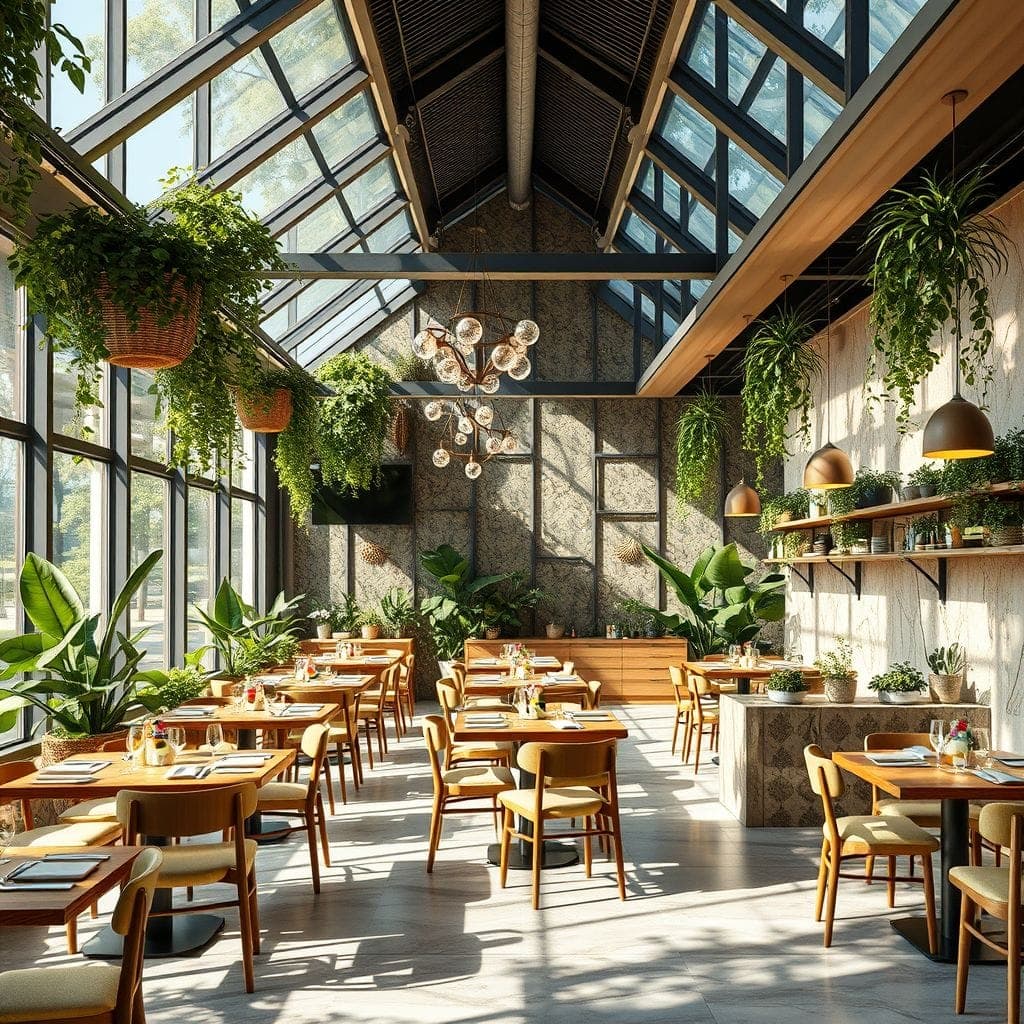 Biophilic Restaurant design example 2