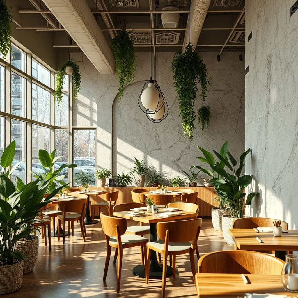 Biophilic Restaurant design example 3